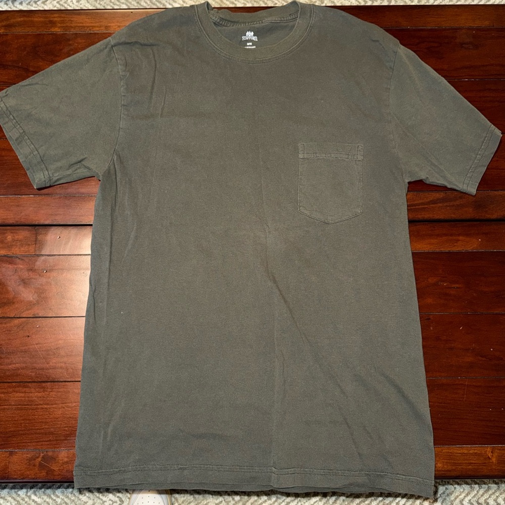 Stafford Men's Olive Green Short Sleeve Tee Size M